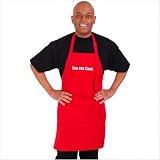 Men's Red BBQ Apron - Kiss the Cook