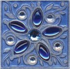 Blue Gem Flower Decorative Magnet