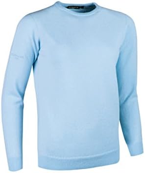 Glenmuir Scotland Ladies' 100% Lambswool Plain Round Neck Sweater-Clearwater-Medium