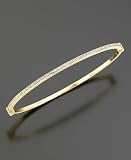 14k Gold Diamond Accent Bangle