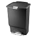 simplehuman Step Trash Cans, Rectangular, Plastic, 10-1/2 Gallons