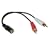 Cables To Go Value Series Audio Y Adapter Cable - Audio adapter - 26 AWG - mini-phone stereo 3.5 mm (F) - RCA (M) - shielded - black