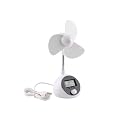 New Notebook PC USB Cooling Fan With Clock thermometer White