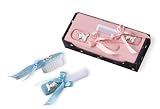 BABY HAIR BRUSH and COMB Gift SET in STERLING SILVER. Made in ITALY. (BLUE, PINK) (PINK SET)