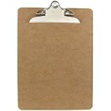 OIC(R) Hardboard Clipboard, Letter Size, 9 x 12 1/2, Brown