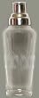 Individually Hand Etched Fleur De Lis Ring Glass Shaker 11"H