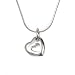 Olive N Figs Sterling Silver Classic Heart Pendant Necklace with 18\