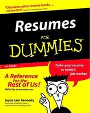 Resumes For Dummies, 4th Edition - A Reference For The Rest Of Us!