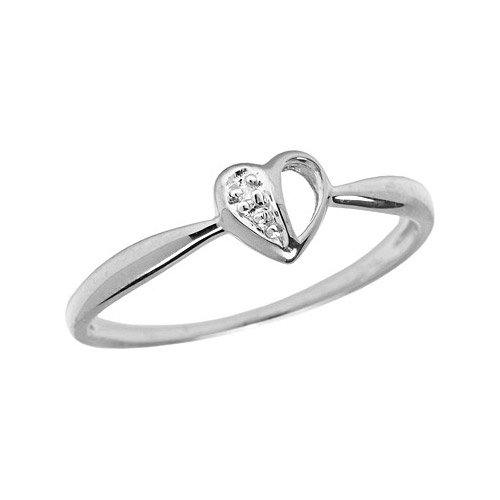 promise rings 10k white gold diamond heart ring size 6 promise rings 10k white gold diamond heart ring size 6