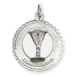 Sterling Silver Holy Communion Disc Charm QC2392