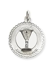 Sterling Silver Holy Communion Disc Charm QC2392"