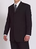 Kilburne & Finch Black Stripe 3-Button Center-vented Suit