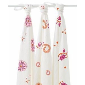 Aden and Anais Pyara Bamboo Swaddling Blankets 3 pk