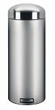 Brabantia Retro Pedal Bin, 30 litre, plastic bucket Matt Steel