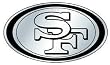 San Francisco 49ers Silver Auto Emblem - Football Sports Merchandise