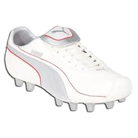 PUMA Esito XL I FG Women's Cleats (Whisper White/Puma Silver/Red)