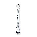 Sterling Silver Antiqued Clarinet Charm with 20 inch Sterling Silver Chain
