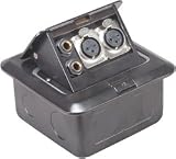 Dayton FB5XK Floor Box with Dual XLR & 1/4 Black 5 x 5