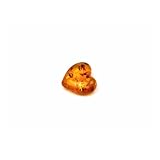Baltic Cognac Color Amber Heart Smallest Size Gemstone
