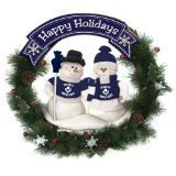 Toronto Maple Leafs Team Snowman Wreath