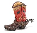 Western Cowboy Boot Vase With Spurs Western Cowboy Decor For Home Decor
