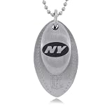 New York Jets Pendant Stainless Steel Football & Symbol