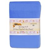Kids Line Jersey Knit Fitted Porta Crib Sheet - Serendipity Blue