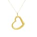 Duragold 14k Yellow Gold Polished Open Heart Pendant Necklace, 18