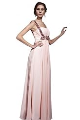A-line Cocktail Floor Length Chiffon Pleated Beaded Bateau Neck Sleeveless Spaghetti Strap Homecoming Dress/Pageant Dress/Prom Dress/Party Dress/Wedding Dress 