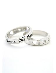 From Amazon.com. Click for details:
 Jewelry: Gamma Phi Beta Sterling Silver Ring with Hearts and Cubic Zirconias (6.0) - The Collegiate Standard Jewelry: Gamma Phi Beta Sterling Silver Ring with Hearts and Cubic Zirconias (6.0) - The Collegiate Standard