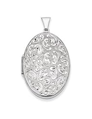 Genuine IceCarats Designer Jewelry Gift Sterling Silver Oval Locket