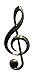 Gold G Clef Treble Clef Music Note Magnet