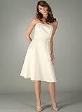 Strapless Satin Classic A Line Dress X-Large IVORY