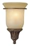 Murray Feiss WB1237BRB One-Light Stirling Castle Collection Wall Bracket, British Bronze with Antique Excavation Glass Shade