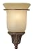 Murray Feiss WB1237BRB One-Light Stirling Castle Collection Wall Bracket, British Bronze with Antique Excavation Glass Shade