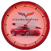 Corvette C6 Red Neon 20" Wall Clock Car Made In USA New