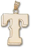 Texas Rangers T 3/4 Charm/Pendant -14K/10K, Stainless Steel or Gold Plated