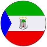 Equatorial Guinea Flag Round Mouse Pad