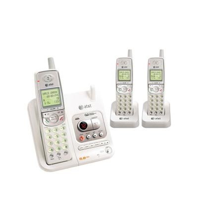 AT&T EL42308 5.8 GHz Cordless Phone with Three Handsets and Answering System