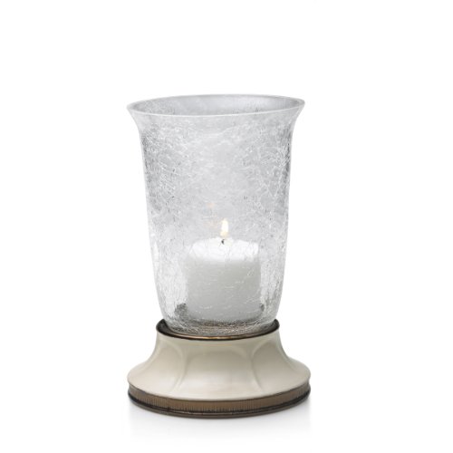 Mikasa Countryside 11-Inch Crackle Glass Hurricane