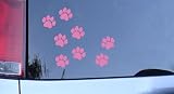 8 Paw Prints Sticker Pink - Dog, Puppy, Pooch Lover