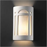 Ambiance Open Top and Bottom Large Arch Outdoor Wall Sconce Finish: Mocha Travertine