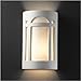 Ambiance Open Top and Bottom Large Arch Outdoor Wall Sconce Finish: Mocha Travertine