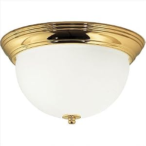 Twin Lamp Flourescent Flush Mount - Energy Star by 