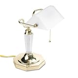 Ledu Executive Incandescent Banker¡¯s Lamp Glass Shade Brass Base Acrylic ....