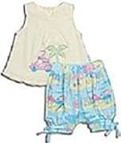 Le Top Kids - Flamingo Bay Sleeveless Swing Top Print Bloomer (Infant) (Yellow/Aqua Print) (3 Months) Le Top Kids - Flamingo Bay Sleeveless Swing Top Print Bloomer (Infant) (Yellow/Aqua Print) (3 Months)