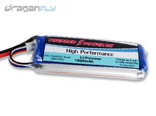 1900mAh 4 Cell 4S 14.8V 20C High Performance LiPo from Toy RC Airplanes
