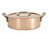 De Buyer, Copper, Round Stewpan and Lid, 28x9 cm, 5,5 litres from De Buyer