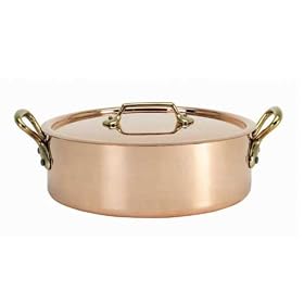De Buyer, Copper, Round Stewpan and Lid, 28x9 cm, 5,5 litres