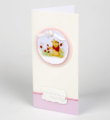Winnie the Pooh Ribbon Handcrafted Mother's Day Card